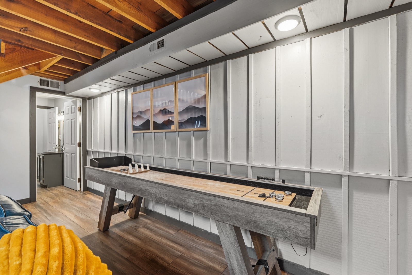 Hideaway Hollow shuffleboard table